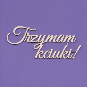 Tekturka Crafty Moly Napis G6 - Trzymam kciuki!